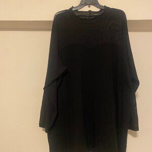 Torrid Foxy Mesh Neck Top, Black - 6X